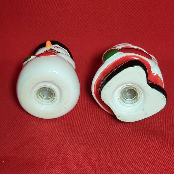 Santa Claus Snowman Salt and Pepper Shaker Christmas Kitchen Decor - Picture 5 of 12